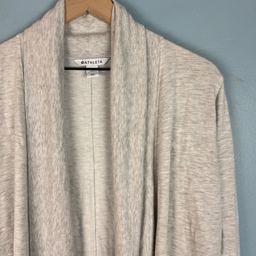 Athleta Pranayama Restored Wrap Cardigan Sweater Women's XXS Gray Modal Blend - Picture 1 of 5
